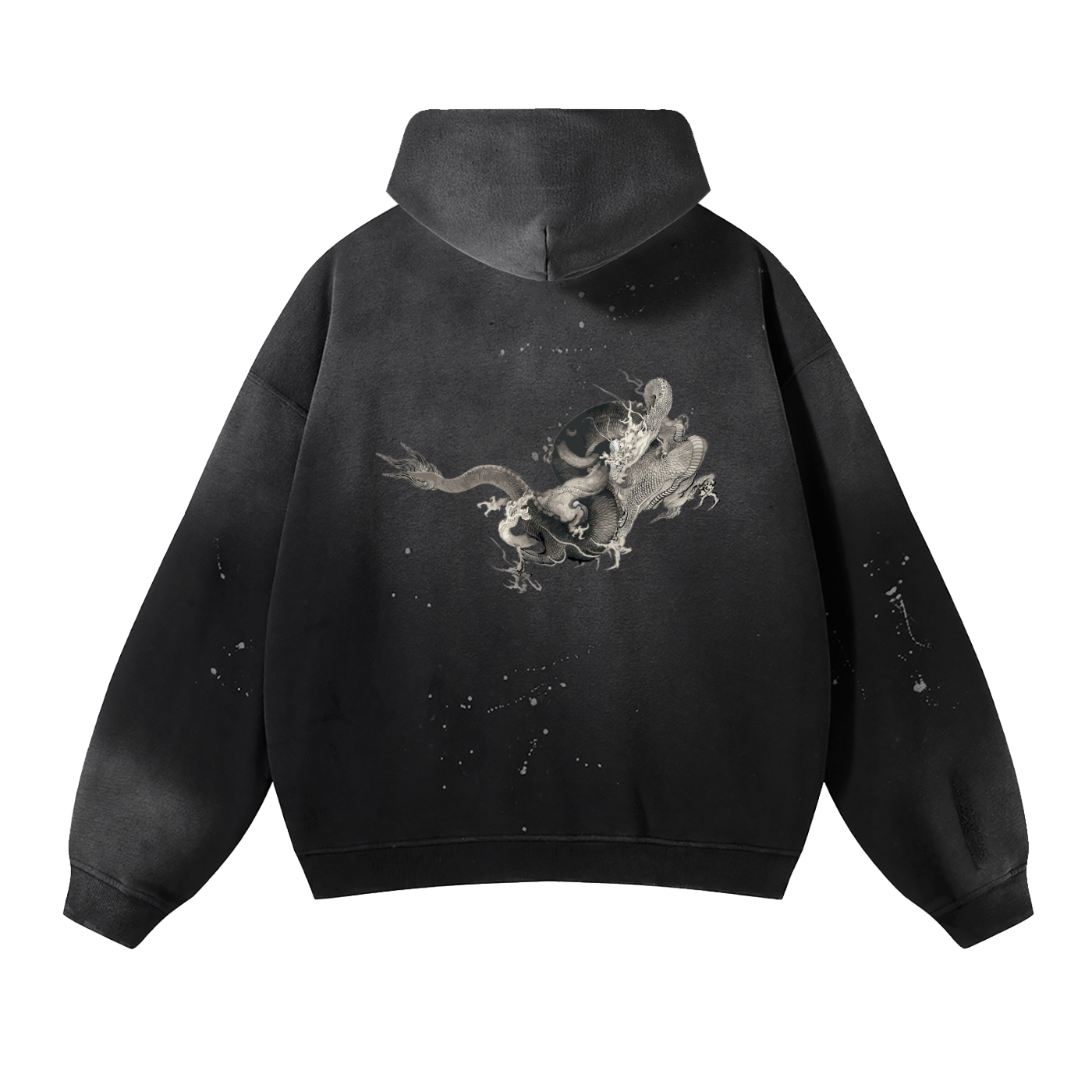 Silver Tongued Dragon Vintage Frayed Hoodie